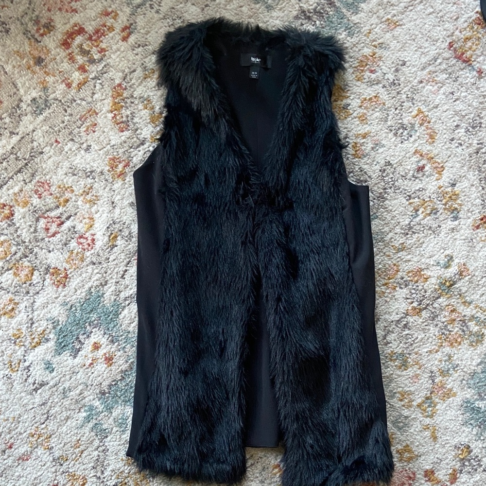 Mossimo Supply Co. Black Faux Fur Vest